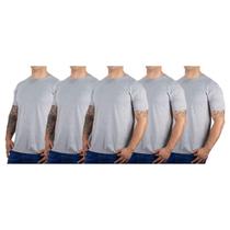 Kit 5 Camisetas Básicas Masculina Algodão Premium Slim Fit