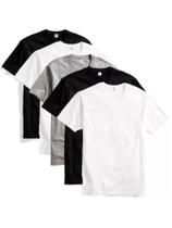 Kit 5 Camisetas Básicas Masculina T-shirt Algodão Colors Tee - Abafarto