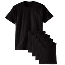 Kit 5 Camisetas Básicas Masculina T-shirt Algodão Preta Tee