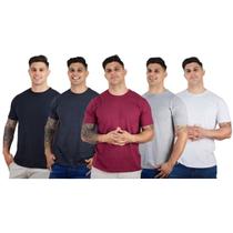 Kit 5 Camisetas Básicas Masculinas Algodão Premium TRV