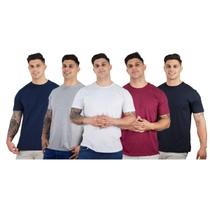 Kit 5 Camisetas Básicas Masculinas Algodão Premium TRV