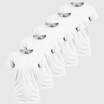 Kit 5 Camisetas Blusinhas Feminina Algodão Gola Redonda Manga Curta Basicas Confortáveis