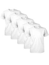 Kit 5 Camisetas Branca Básicas Masculina 100% Poliéster - Abafarto