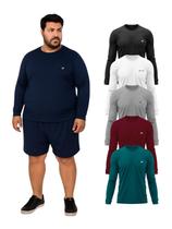 Kit 5 Camisetas Com Proteção UV FPS50 Manga Longa Plus Size