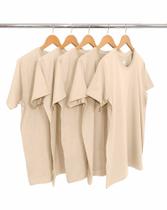 KIT 5 Camisetas de Algodão Premium Areia KIT 5 Camisetas de Algodão Premium Areia