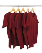 KIT 5 Camisetas de Algodão Premium Bordô KIT 5 Camisetas de Algodão Premium Bordô
