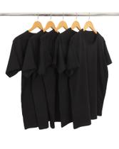 KIT 5 Camisetas de Algodão Premium Pretas KIT 5 Camisetas de Algodão Premium Pretas