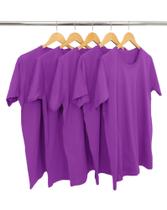KIT 5 Camisetas de Algodão Premium Roxas KIT 5 Camisetas de Algodão Premium Roxas