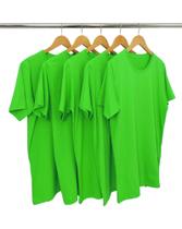 KIT 5 Camisetas de Algodão Premium Verde Limão KIT 5 Camisetas de Algodão Premium Verde Limão