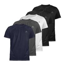 Kit 5 Camisetas Dry Basic SS Muvin Masculina - Proteção Solar UV50 - Manga Curta - Treino, Corrida, Caminhada e Academia