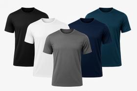 Kit 5 Camisetas Dry Fit Masculina Academia Básica