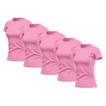 Kit 5 Camisetas Feminina Dry Fit Básica Lisa Proteção Solar UV Térmica Blusa Academia Esporte Camisa 07