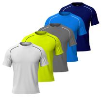 Kit 5 camisetas lisa dry-fit academia fitness treino - BVIN