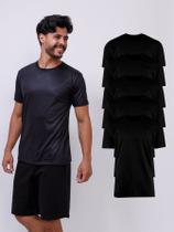 Kit 5 Camisetas Lisas Básicas Manga Curta 100% Poliester