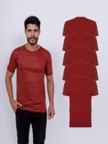 Kit 5 Camisetas Lisas Básicas Manga Curta 100% Poliester
