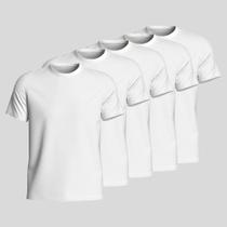 Kit 5 Camisetas Masculina 100% Algodão Lisa Básica Verão