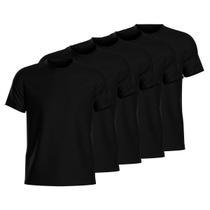 Kit 5 Camisetas Masculina 100% Algodão Lisa Básica Verão