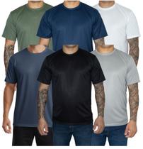 Kit 5 Camisetas Masculina Dry fit Lisa Academia Treino Corrida UV50 Respirável Secagem Rápida