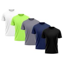 Kit 5 Camisetas Masculina Dry Fit Proteção Solar UV Térmica Academia Treino Caminhada Esporte Camisa Praia