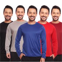 Kit 5 Camisetas Masculina Proteção Solar Uv Manga Longa Segunda Pele Kit 5 Camisetas Masculina Proteção Solar Uv Manga Longa Segunda Pele