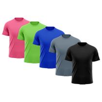 Kit 5 Camisetas Masculina Raglan Dry Fit Proteção Solar UV