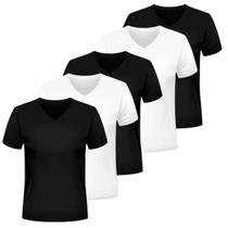 Kit 5 Camisetas Masculinas Gola V Algodão Egípcio - Mult Online