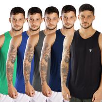 Kit 5 Camisetas Masculinas Regata Dry Passeio e Treino