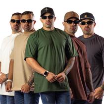 Kit 5 Camisetas Oversized Masculina Algodão 100% Básica Streetwear Premium