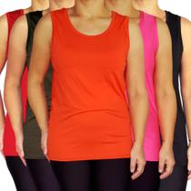 Kit 5 Camisetas Regatas Básicas Lisas Suplex Light Pp ao Plus Size