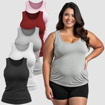 Kit 5 Camisetas Regatas Feminina Plus Size Academia Algodão Basica Lisa Kit 5 Camisetas Regatas Feminina Plus Size Academia Algodão Basica Lisa