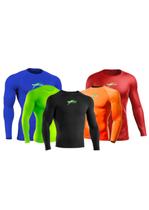 Kit 5 Camisetas Segunda Pele Masculina Manga Longa Térmica Compressão Academia Treino UV