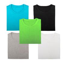 Kit 5 Camisetas Slim Premium 100% Algodão Original Luau