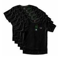 Kit 5 Camisetas Tech Preta