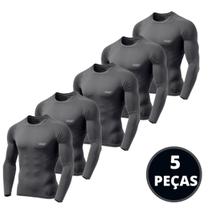 Kit 5 Camisetas Térmicas Camisa Segunda Pele Uv 50+ Unissex