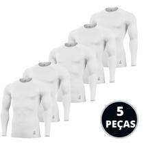 Kit 5 Camisetas Térmicas Camisa Segunda Pele Uv 50+ Unissex