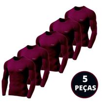 Kit 5 Camisetas Térmicas Camisa Segunda Pele Uv 50+ Unissex