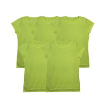 Kit 5 Camisetas Verde Neon Para Sublimação Tam M