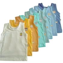 Kit 5 Camisetinhas Regata para Bebê (MENINO) - 100% ALGODÃO