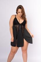 Kit 5 Camisola Renda Plus Size Tamanho Especial Abertura Soltinha Curta Kit 5 Camisola Renda Plus Size Tamanho Especial Abertura Soltinha Curta