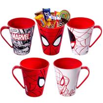 Kit 5 Caneca para Doces Lembranças de Festa Homem Aranha 360ml Kit 5 Caneca para Doces Lembranças de Festa Homem Aranha 360ml