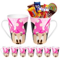 Kit 5 Canecas da Minnie Rosa Lembrancinhas e Decoração festa infantil