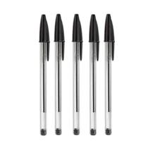 Kit 5 Caneta Esferográfica Cristal 1.0Mm - Preta - Bic Kit 5 Caneta Esferográfica Cristal 1.0Mm - Preta - Bic