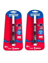 Kit 5 Canetas Marcador De Tecido Branco Traço De 1Mm Até 2Mm