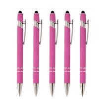 Kit 5 Canetas Metálicas Touch Esferográfica 2 Em 1- Elegânte