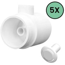 Kit 5 Canhão + Válvula Hidromassagem Piscina 50mm - Brustec