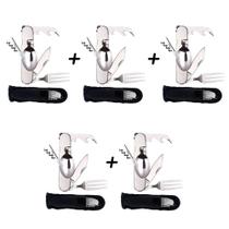 Kit 5 Canivetes Multifuncional XV1715 Camping Com Garfo e Colher Kit 5 Canivetes Multifuncional XV1715 Camping Com Garfo e Colher