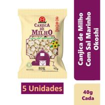 Kit 5 Canjicas De Milho Com Sal Marinho Okoshi 40g Cada