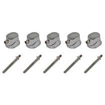 Kit 5 Canoa Tom Caixa Bumbo Cromo 19.1 + 5 Parafuso 45mm M6