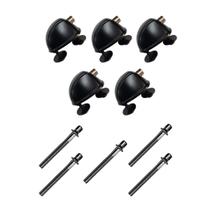 Kit 5 Canoas Tom Caixa Preta 19.05 + 5 Parafusos 51 x 6mm M6
