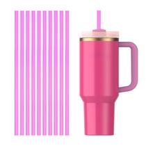 Kit 5 Canudo P/ Copo Da Virginia Plástico Reutilizável 30cm